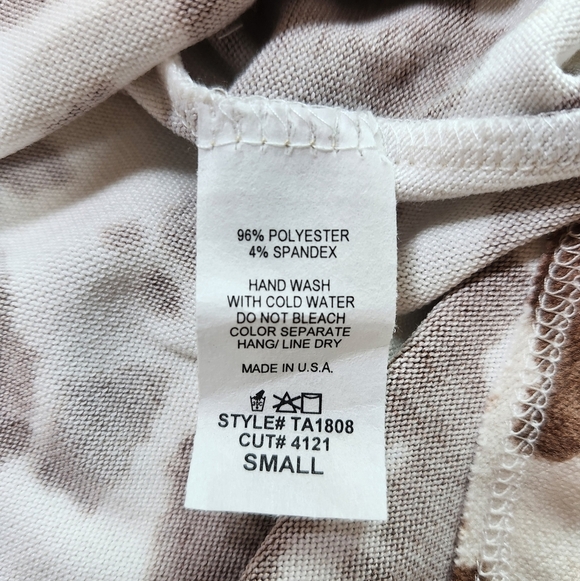 Bombom Brown and White Cow Print Women's Top - Picture 7 of 15